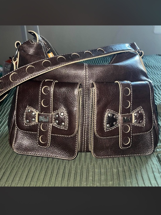 Marc Jacobs Handbags - SOLD- Marc Jacob’s Dark Brown Leather Crossbody Bag with Front Pockets
